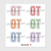Sticker Nom personnalisé OT ergothérapeute (Feuille)