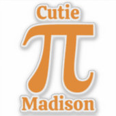 Sticker Nom personnalisé Pi / Cutie Pie (Devant)