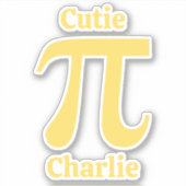 Sticker Nom personnalisé Pi / Cutie Pie (Devant)