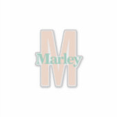 Sticker Nom personnalisé Portable de logo Monogramme moder (Devant)