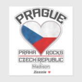 Sticker Nom personnalisé PRAGUE (Feuille)