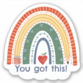 Sticker Nom Personnalisé Rainbow School Inspirivité à thèm (Devant)