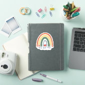 Sticker Nom Personnalisé Rainbow School Inspirivité à thèm (Couverture iPad)