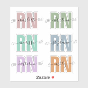 Sticker Nom personnalisé RN Infirmière inscrite Appréciati