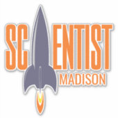 Sticker Nom personnalisé Rocket Scientist (Devant)