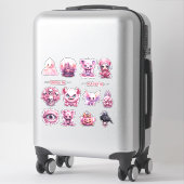 STICKER NOM PERSONNALISÉ ROSE GOTHIQUE HALLOWEEN (Sur valise)
