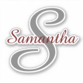 Sticker Nom personnalisé simple (Devant)