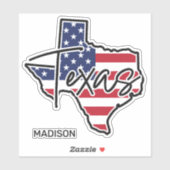 Sticker Nom personnalisé Texas (Feuille)