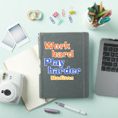 Sticker Nom personnalisé Travail/Lecture (Couverture iPad)