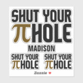 Sticker Nom personnalisé "Trou à secteurs" (Feuille)