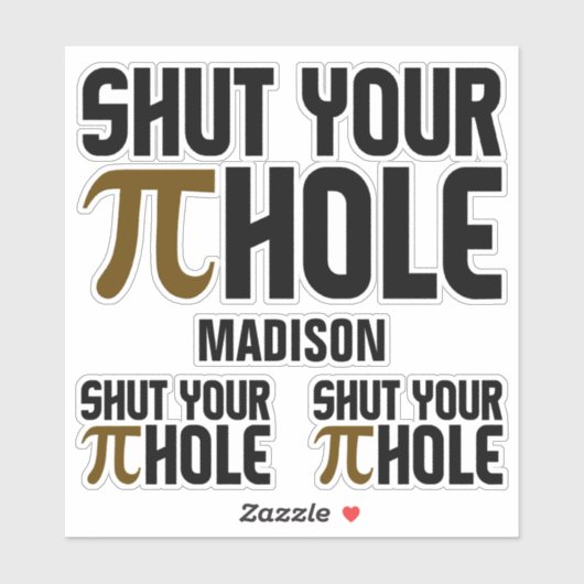 Sticker Nom personnalisé "Trou à secteurs" (Feuille)