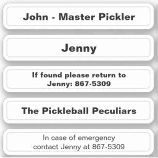 Sticker Nom Pour Pickleball Paddle Edge - Personna