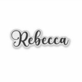 Sticker Nom Rebecca - Calligraphie manuscrite (Devant)