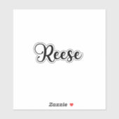Sticker Nom Reese - Calligraphie manuscrite (Feuille)