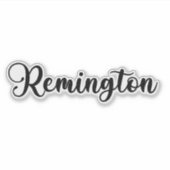 Sticker Nom Remington - Calligraphie manuscrite (Devant)