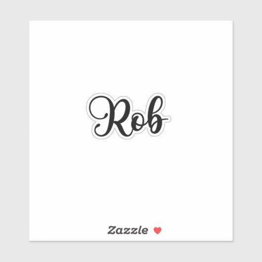 Sticker Nom Rob - Calligraphie manuscrite (Feuille)
