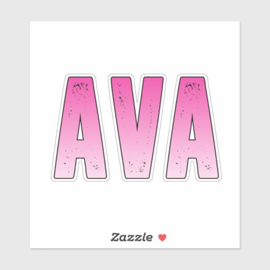 Sticker Nom rose Ava (Feuille)