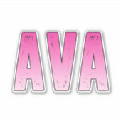 Sticker Nom rose Ava (Devant)