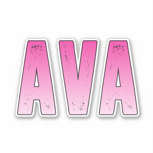 Sticker Nom rose Ava (Devant)