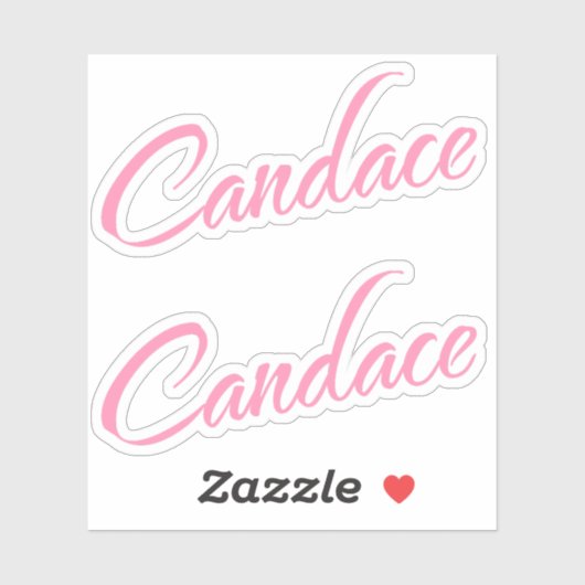 Sticker Nom rose chandelle x2 (Feuille)