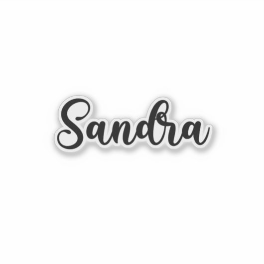 Sticker Nom Sandra - Calligraphie manuscrite (Devant)