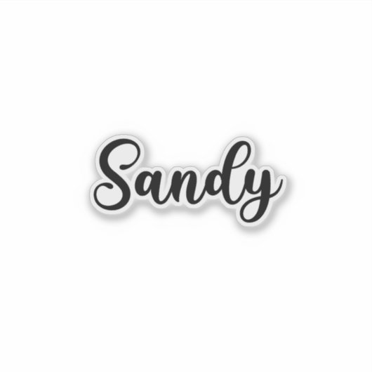 Sticker Nom Sandy - Calligraphie manuscrite (Devant)