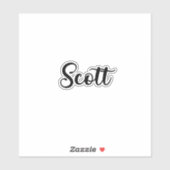 Sticker Nom Scott - Calligraphie manuscrite (Feuille)