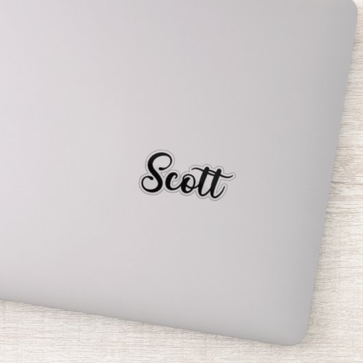 Sticker Nom Scott - Calligraphie manuscrite (Détail)