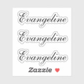 Sticker Nom Script (Feuille)
