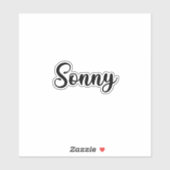 Sticker Nom Sonny - Calligraphie manuscrite (Feuille)