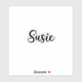 Sticker Nom Susie - Calligraphie manuscrite (Feuille)