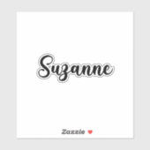 Sticker Nom Suzanne - Calligraphie manuscrite (Feuille)