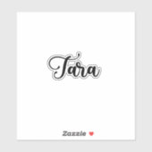Sticker Nom Tara - Calligraphie manuscrite (Feuille)