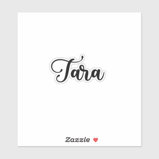 Sticker Nom Tara - Calligraphie manuscrite (Feuille)