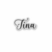 Sticker Nom Tina - Calligraphie manuscrite (Devant)