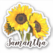 Sticker Nom Tournesol Heureux (Devant)