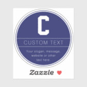 Sticker Nom unique et Modèle monographique | Bleu Marine (Feuille)