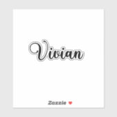 Sticker Nom Vivian - Calligraphie manuscrite (Feuille)