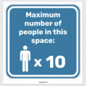 Sticker Nombre maximal de personnes (Feuille)