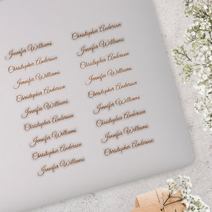Sticker Noms de 18 invités en écriture manuscrite classiqu