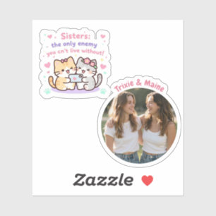 Sticker Noms de photos de citations modernes simples de sœ