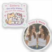 Sticker Noms de photos de citations modernes simples de sœ (Devant)
