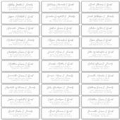 Sticker Noms d'hôtes mariages Adresse Simple Chic Moderne (Devant)