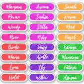 Sticker Noms manuscrits pour filles | 24 Imperméables (Devant)