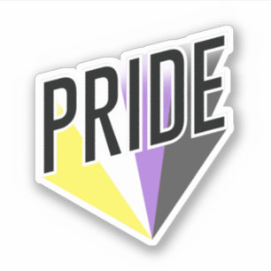 Sticker non binaire PRIDE