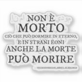 Sticker "Non è morto..." - Il verso del Necronomicon (Devant)