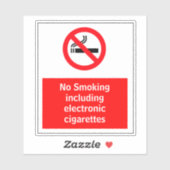 Sticker Non-Fumeurs Y Compris Les Cigarettes Électroniques (Feuille)