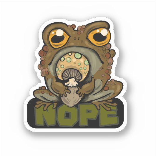 Sticker Non ! Grumpy Toad (Devant)
