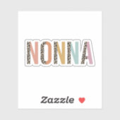 Sticker Nonna Empreinte de léopard, Nonna Nana Gift, grand (Feuille)