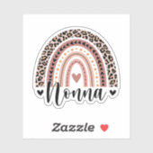 Sticker Nonna Rainbow, Nonna Nana Gift, grand-mère (Feuille)